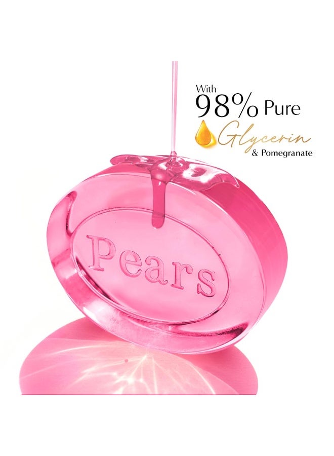 Pears Original Glycerin Soap Bar - Revitalized Glow | With 98% Pure Glycerin & Pomegranate | With Plant Based Cleanser for Skin & Body | Paraben-free | 125gms x 4 - Image 3
